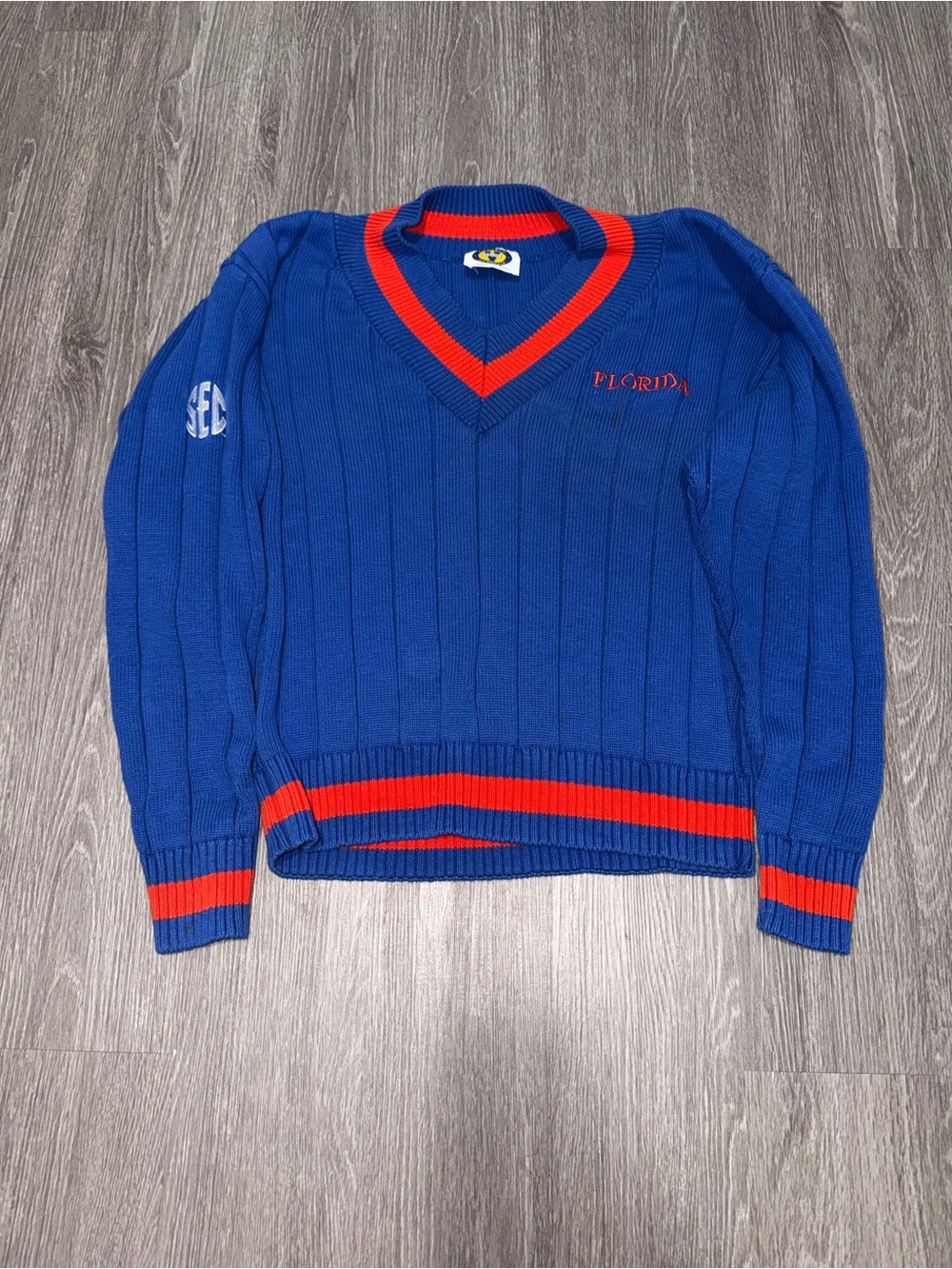 Vintage 90s Florida Gators SEC Knit Sweater Size Medium
